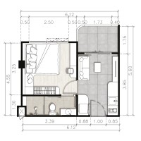 Квартира 1 комната 30 м² Камала, Таиланд