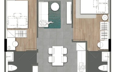 Gallery photo Квартира 3 комнаты 56 м² Чалонг, Таиланд