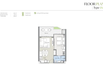 Gallery photo 公寓 1 室 52 m² Chong Thale, 泰国