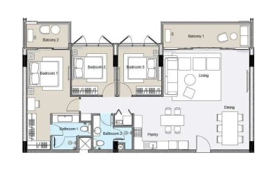 Gallery photo Apartment 3 rooms 119 m² Choeng Thale, Thailand