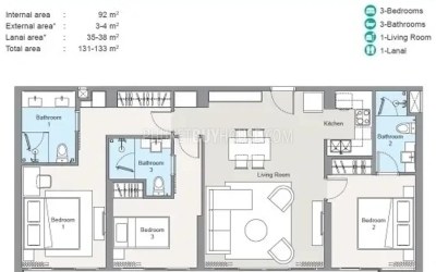 Gallery photo Apartment 3 bedrooms 131 m² Choeng Thale, Thailand