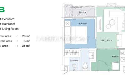 Gallery photo Apartment 1 bedroom 31 m² Choeng Thale, Thailand