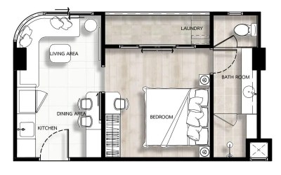 Gallery photo Квартира 1 комната 34 м² Камала, Таиланд